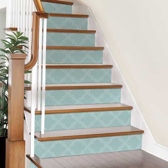 NuWallpaper Slate Blue Quatrefoil Peel & Stick Wallpaper
